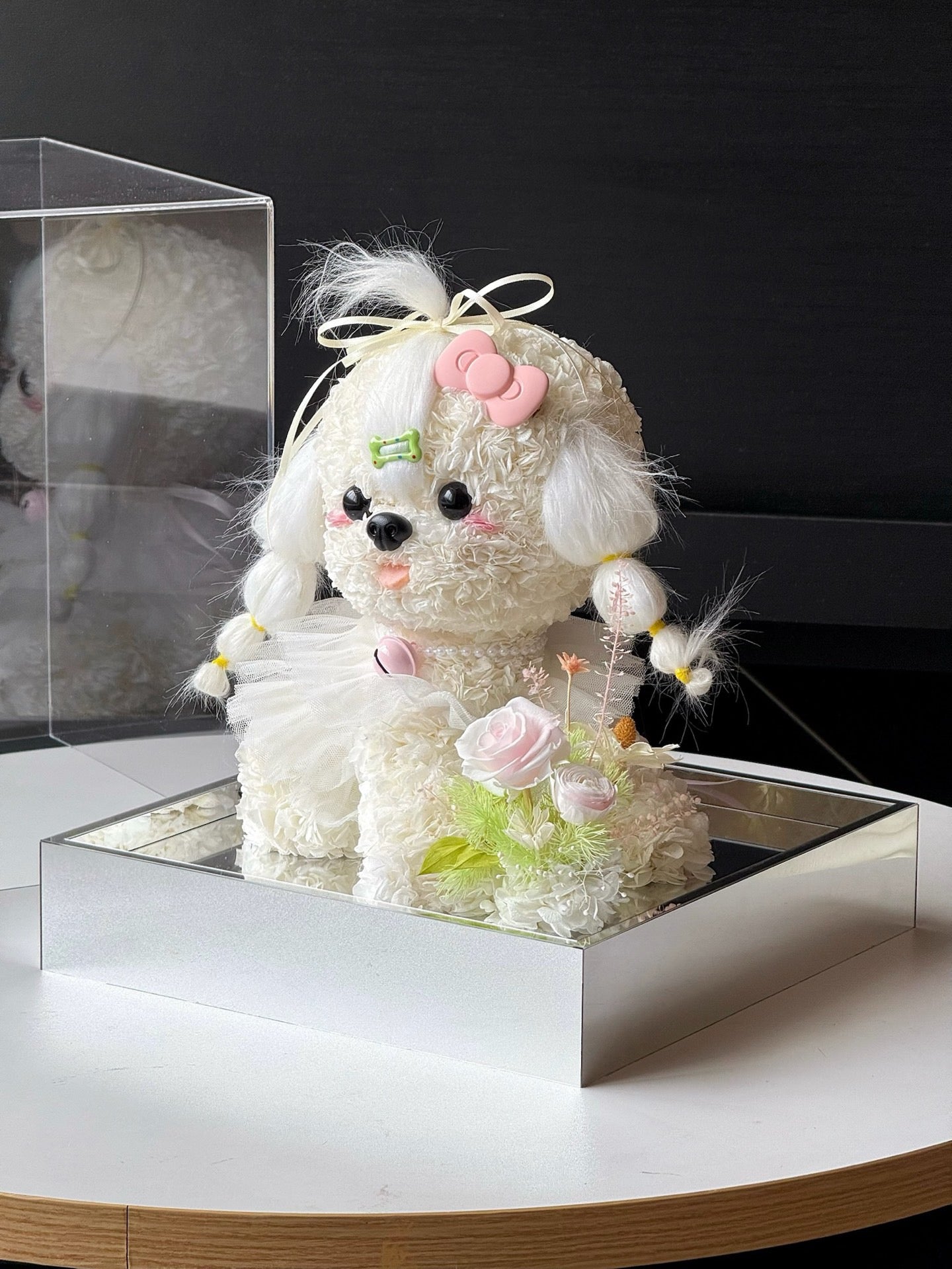 Milk Tea Rose Puppy | Handmade Preserved Flower Puppy