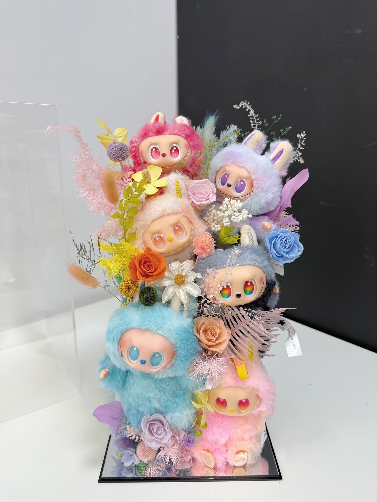 Labubu Doll-Inspired Preserved Flower Garden
