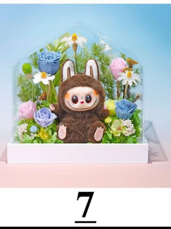 Labubu Inspired Fairy Tale Cottage Preserved Flower Box