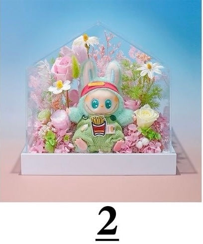 Labubu Inspired Fairy Tale Cottage Preserved Flower Box