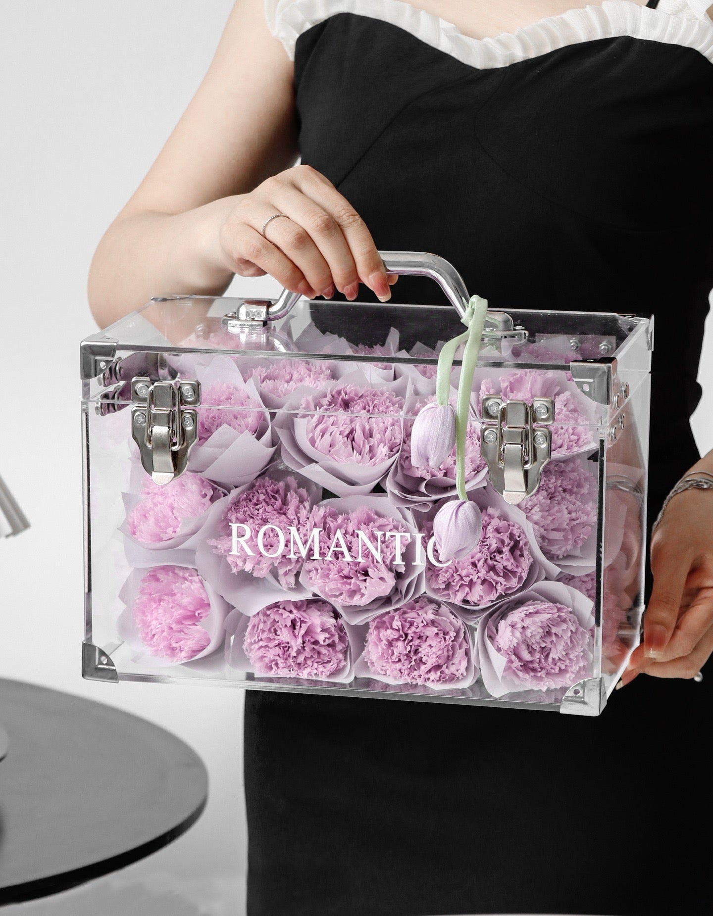 Preserved Carnation Flower Handbag — Elegant Mother’s Day Gift