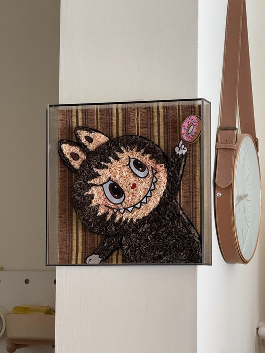 LABUBU Preserved Flower Art Frame | unique design