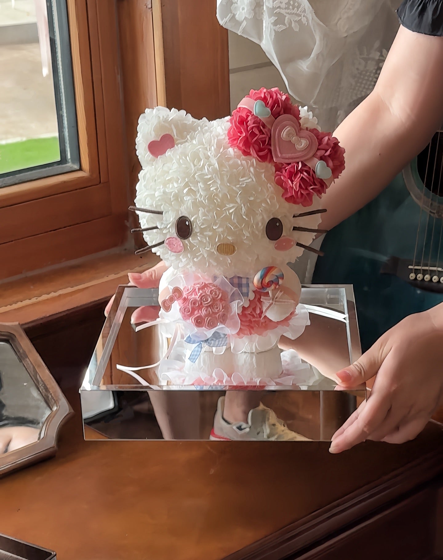 Hello Kitty Lollipop Preserved Flower Arrangement - Sanrio inspired custom gift