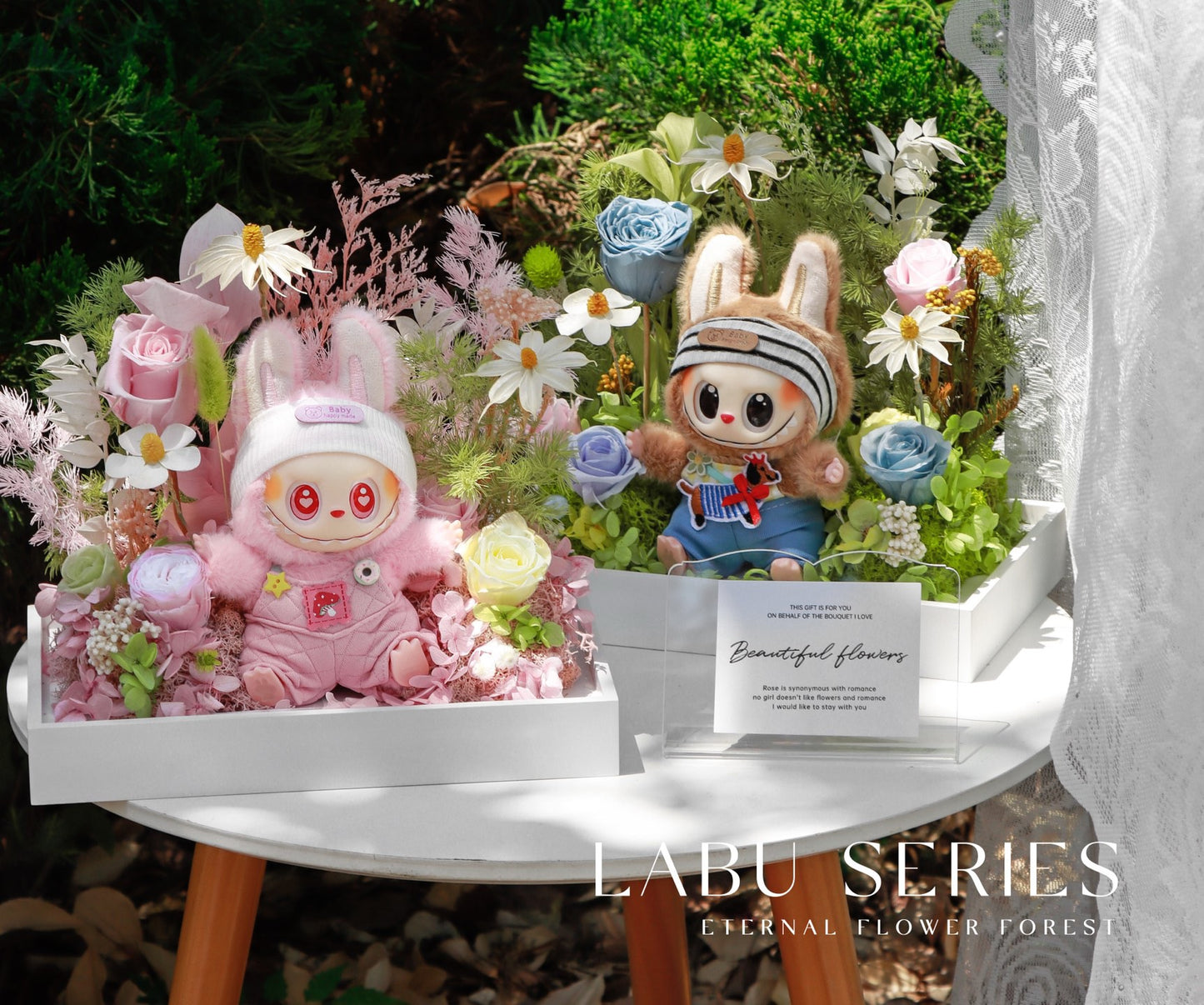 Labubu Inspired Fairy Tale Cottage Preserved Flower Box