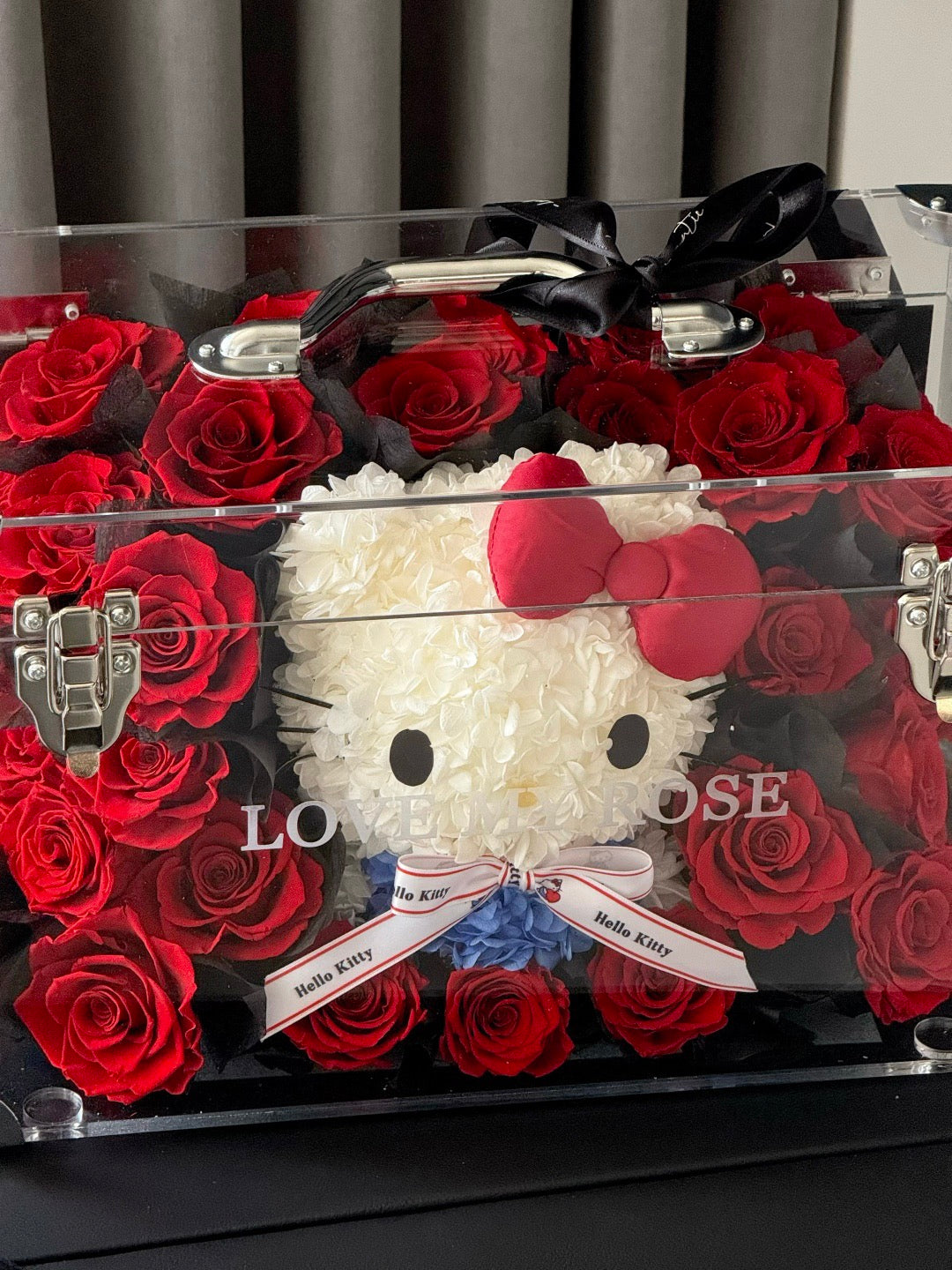 Garden Kitty Preserved Rose Suitcase | Hello Kitty-Inspired Forever Flower Gift