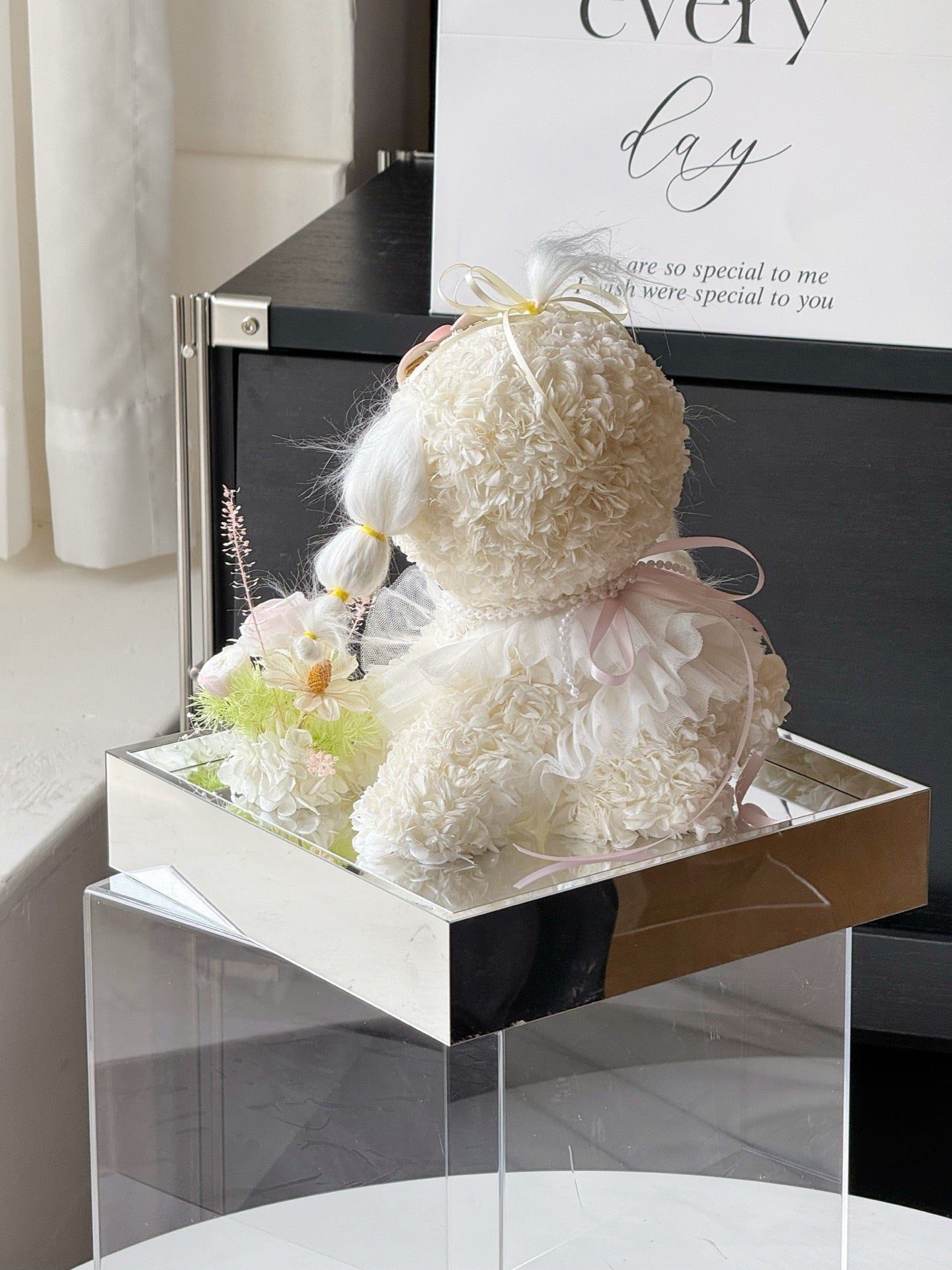 Milk Tea Rose Puppy | Handmade Preserved Flower Puppy