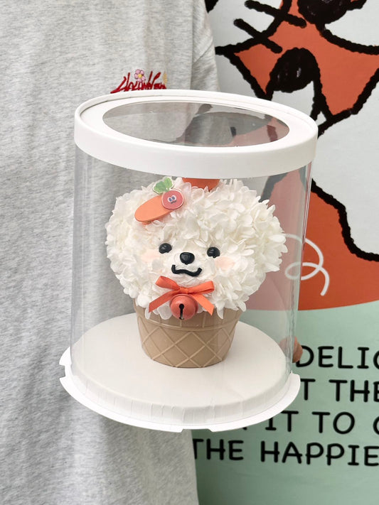 Sweet Ice Cream Puppy – Preserved Flower Arrangement