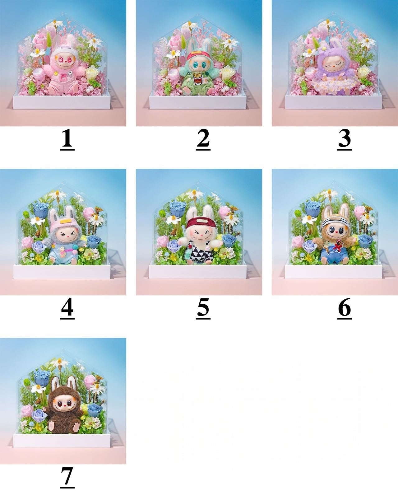 Labubu Inspired Fairy Tale Cottage Preserved Flower Box