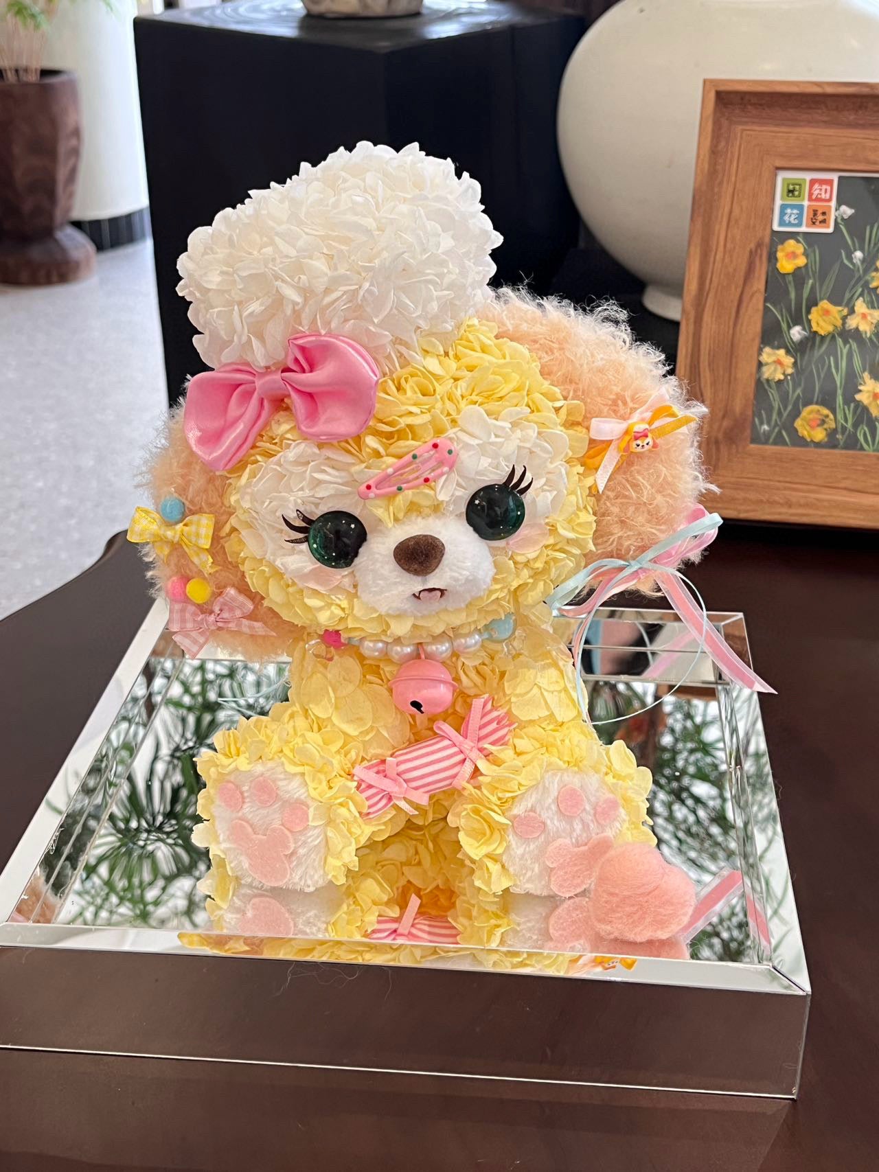 Cookies Ann Preserved Flower  | Disney-Inspired Floral Puppy Arrangement
