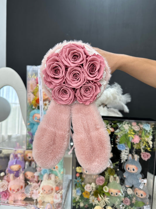 Preserved Rose Bunny Bouquet