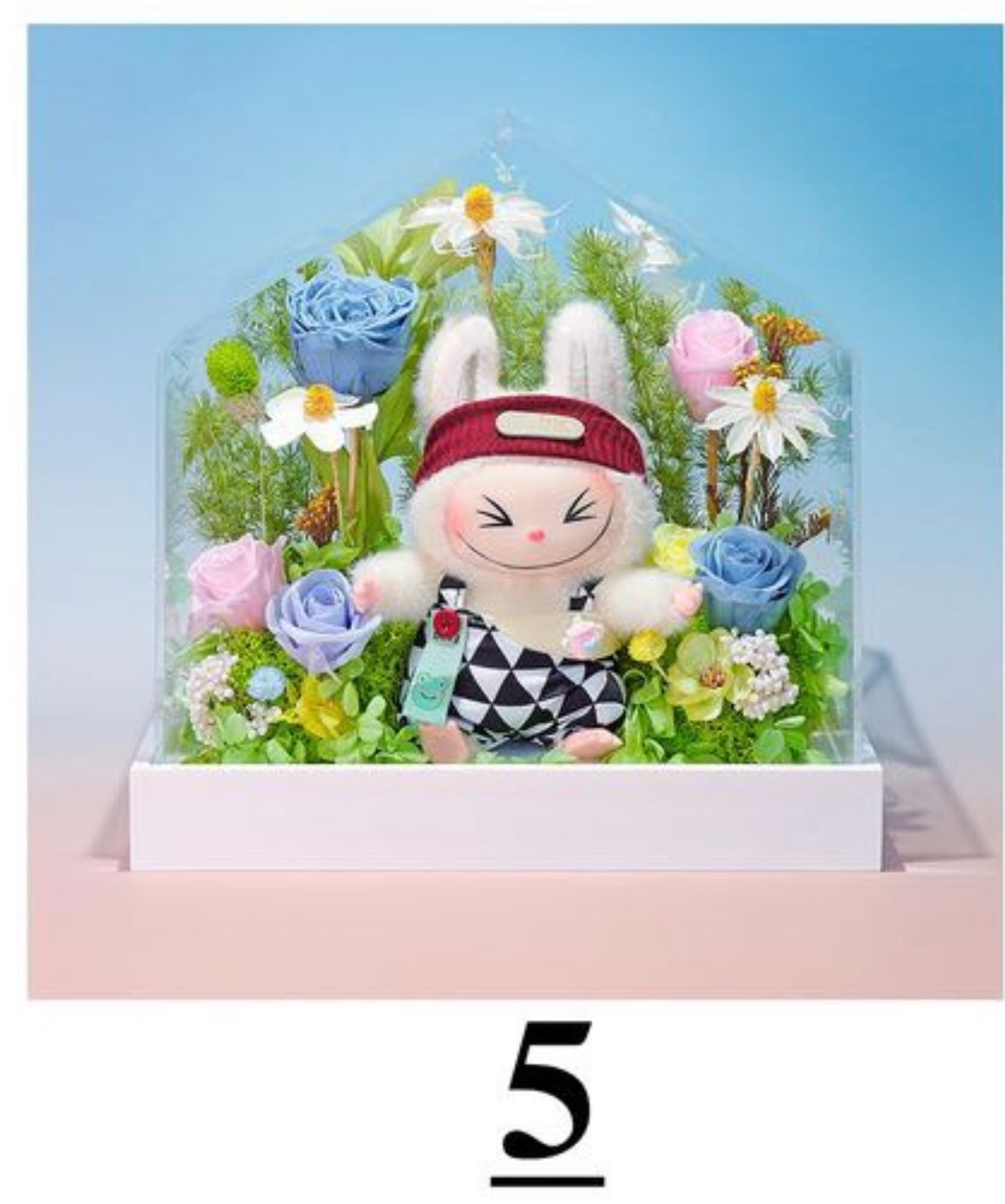 Labubu Inspired Fairy Tale Cottage Preserved Flower Box