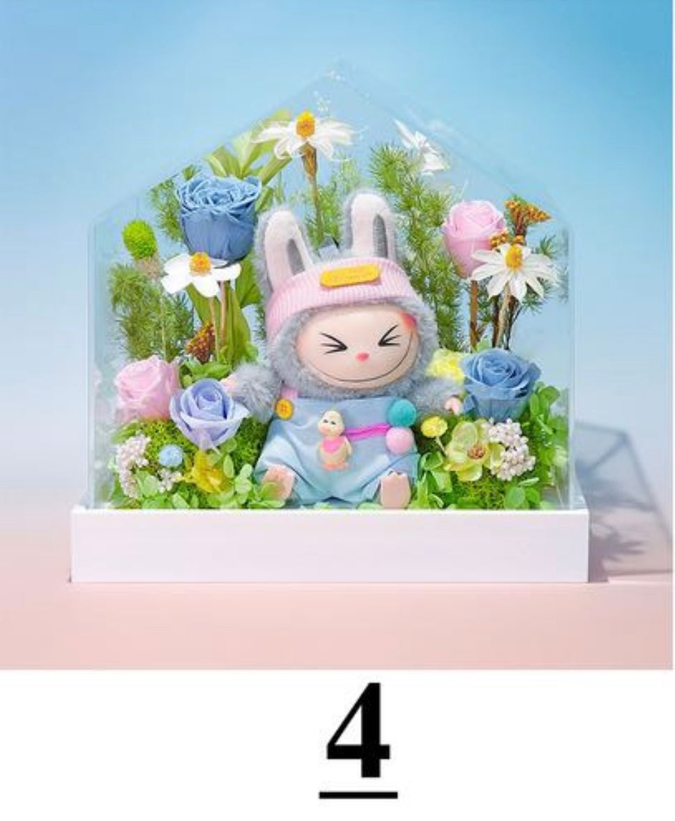 Labubu Inspired Fairy Tale Cottage Preserved Flower Box